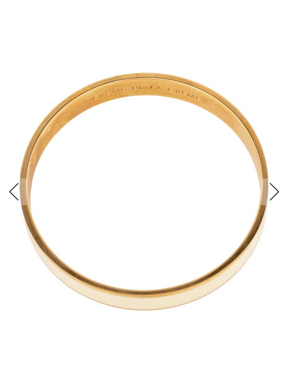 kate spade Cream Enamel and Gold-Tone Hinged Bangle Bracelet - Picture 3 of 4